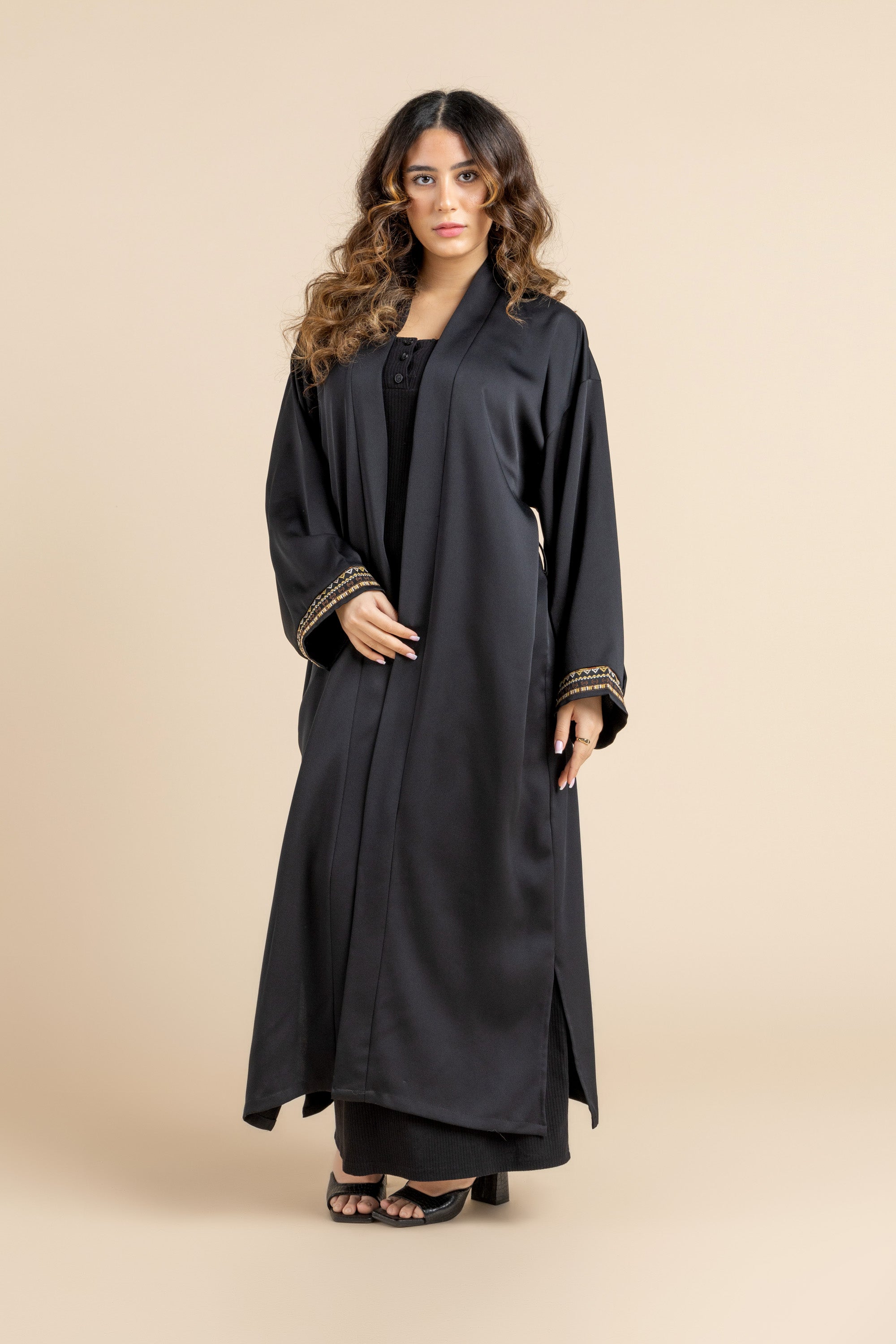 Image of Black Ethereal Crepe cardigan